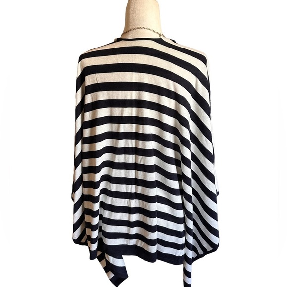 Talbots Nautical Stripes Oversized Sweater Shawl/Shrug - NWOT - Picture 2 of 3